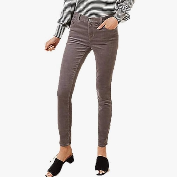 LOFT Pants - Loft | Gray Curvy Skinny Corduroy Pants Size 4